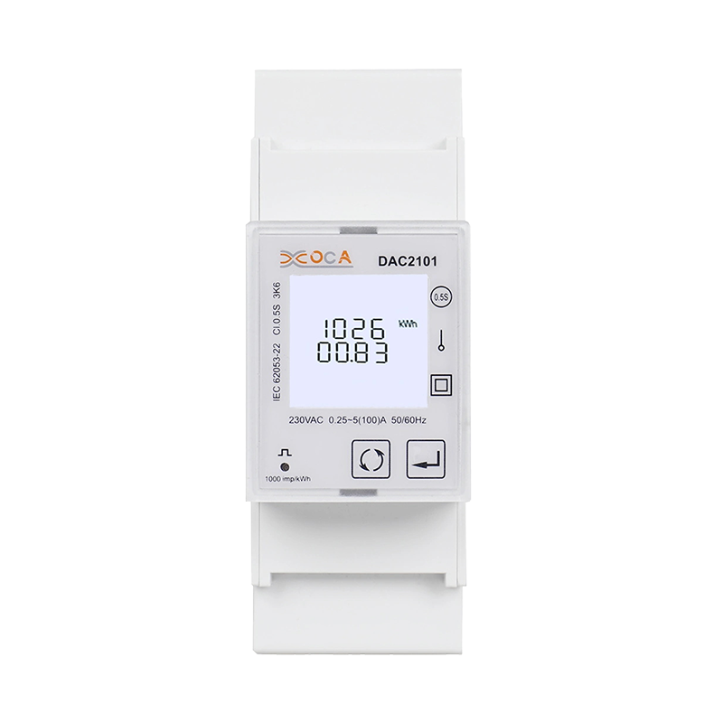 DAC2101 DIN-skinne Enfase LCD-skjerm Multi-Tariff Modbus energimåler