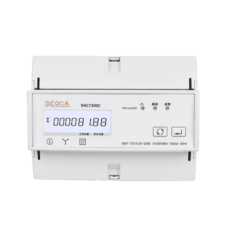 DAC7300C DIN-skinne Trefase Modbus AC-relé elektrisk energimåler