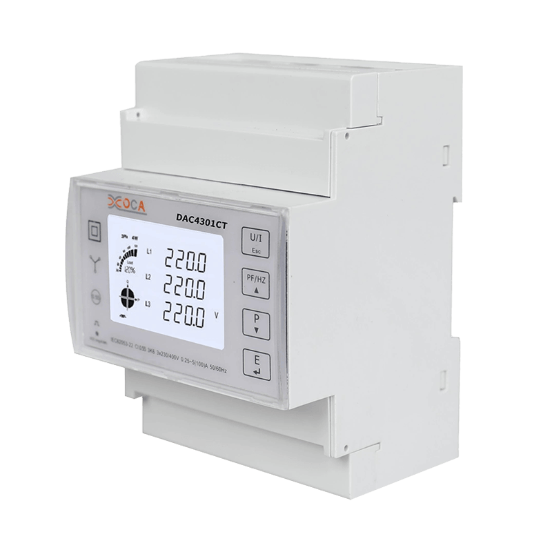 Dac4301CT DIN-skinne AC trefase med transformatorenergimåler