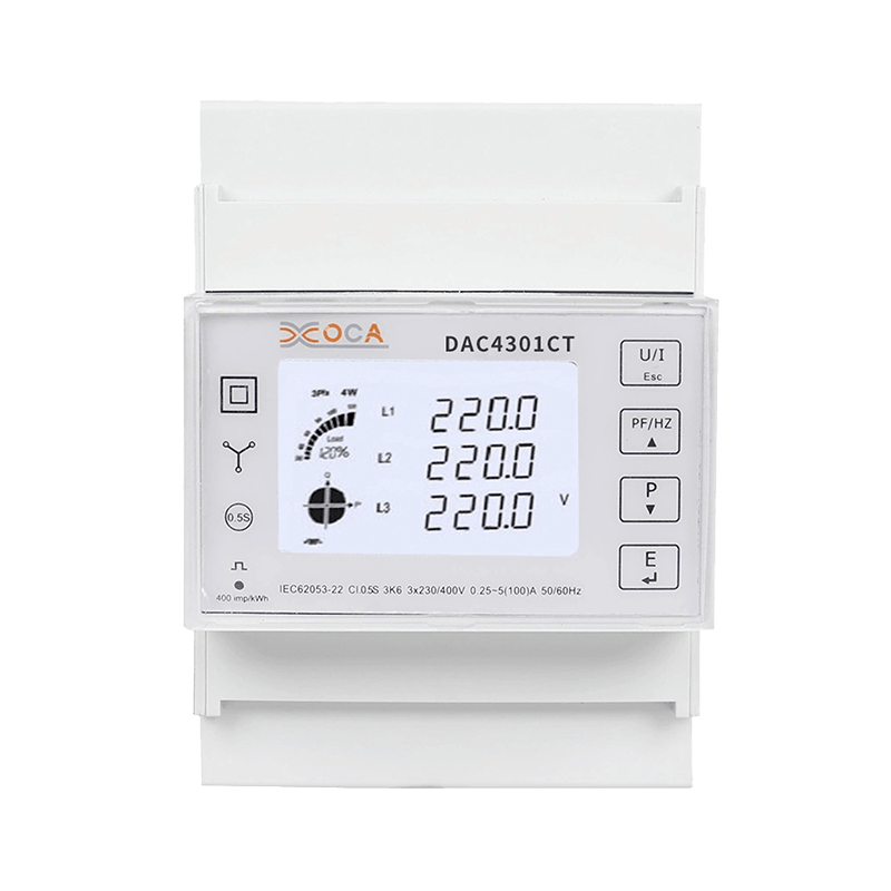 Dac4301CT DIN-skinne AC trefase med transformatorenergimåler