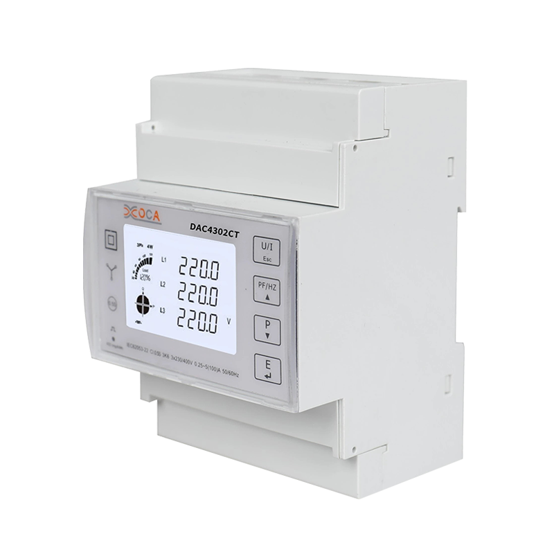 Dac4302CT DIN-skinne AC Trefase Modbus Smart Energy Meter Multimeter