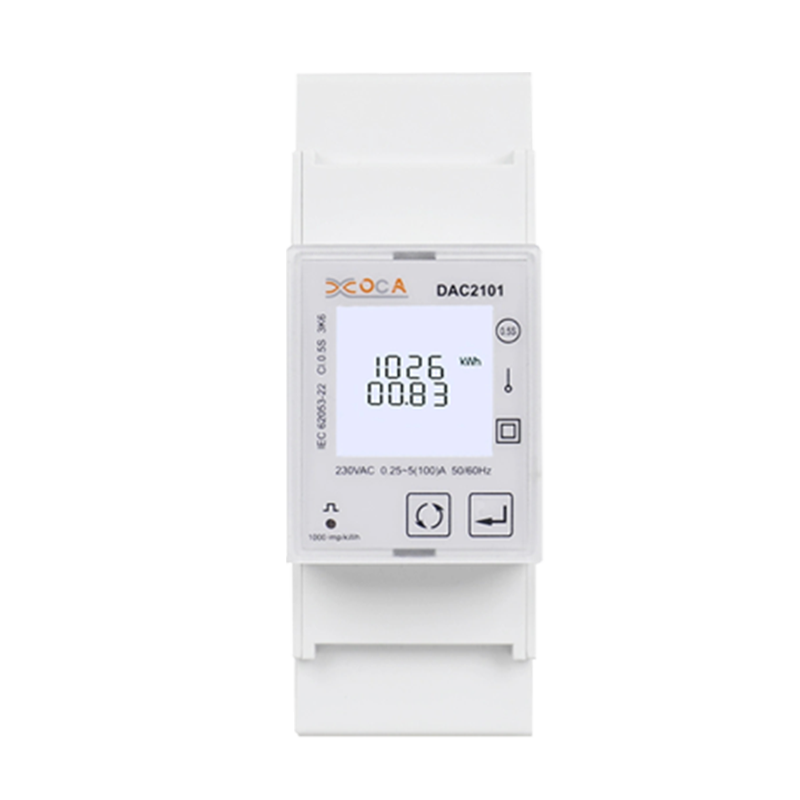 DAC2101 DIN-skinne Enfase LCD-skjerm Multi-Tariff Modbus Power Meter