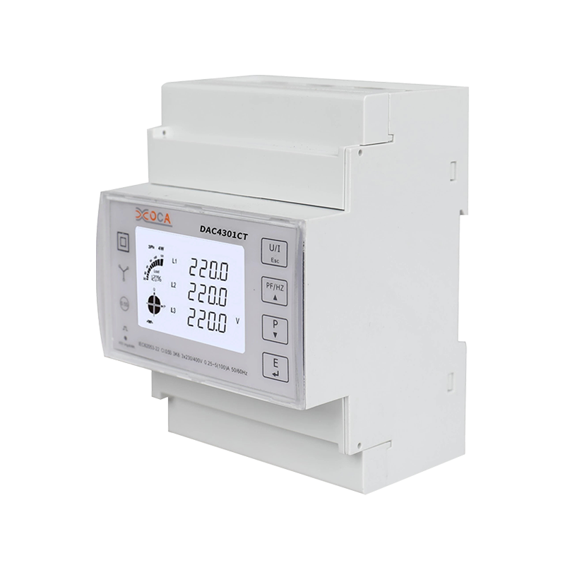 Dac4301CT DIN-skinne Modbus Trefase Smart elektrisk energimåler