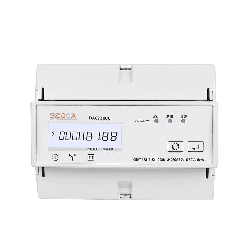 DAC7300C DIN-skinne Trefase Modbus AC-relé elektrisk energimåler