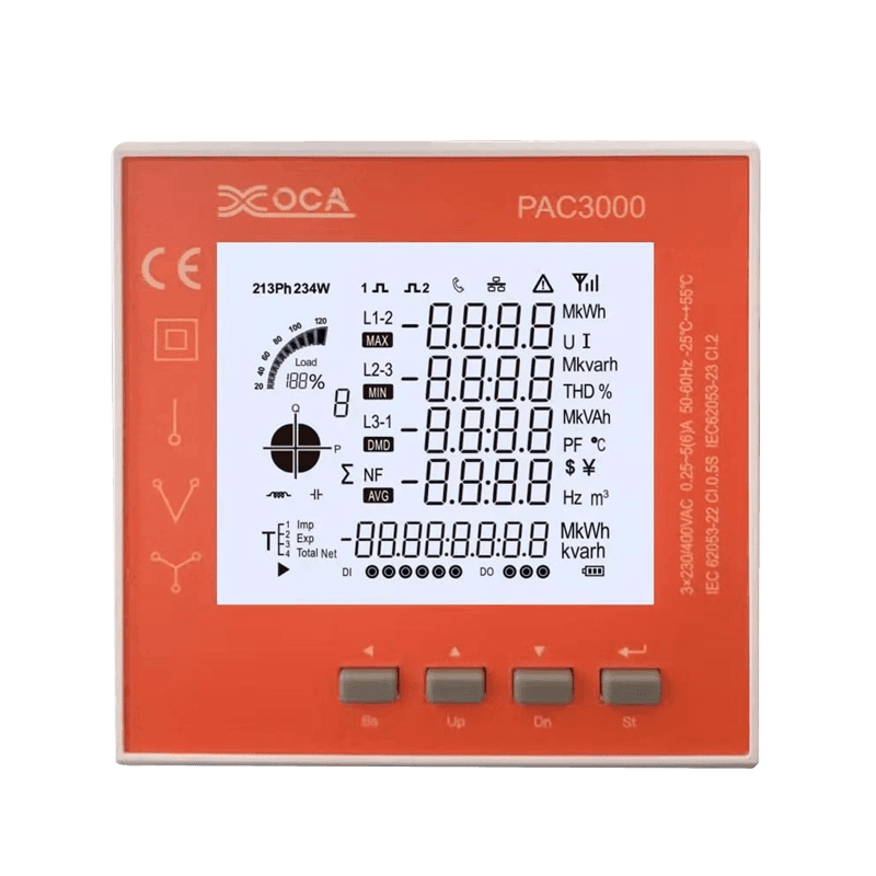 PAC3100 Smart Digital LCD WiFi elektronisk strømmåler