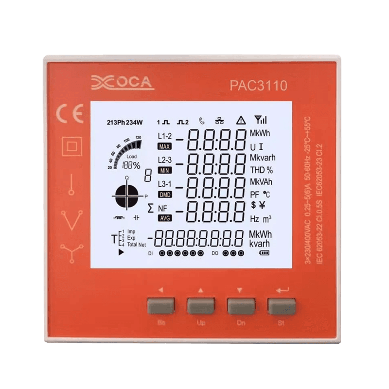 PAC3100 Smart Digital LCD WiFi elektronisk strømmåler