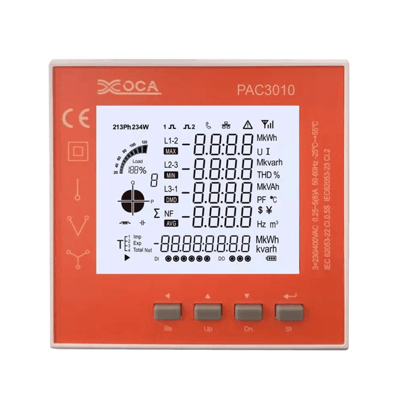 PAC3100 Smart Digital LCD WiFi elektronisk strømmåler