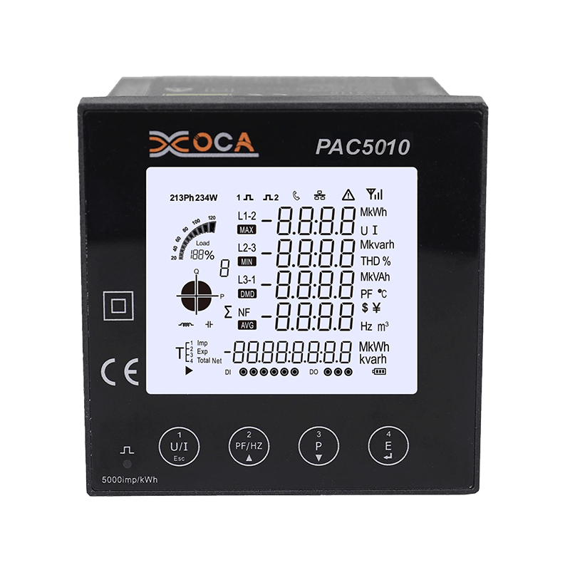 PAC5010 Stor LCD WiFi Smart strømmåler Elektrisk energimåler Elektrisk analysator