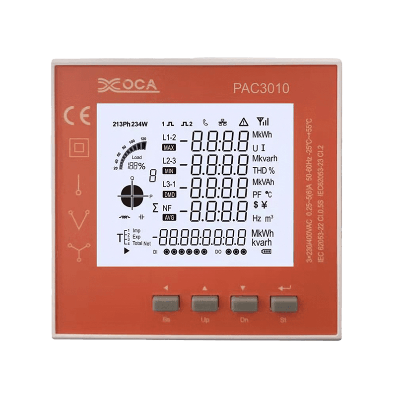 Smart LCD Digital Electric Panel Power Meter Energimåler