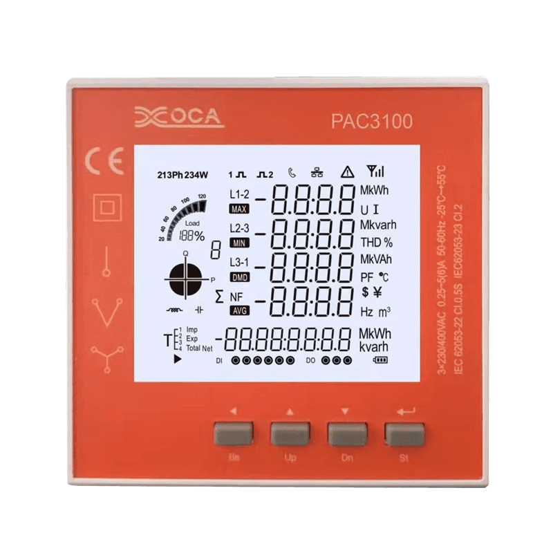 PAC3100 Smart Digital LCD WiFi elektronisk strømmåler