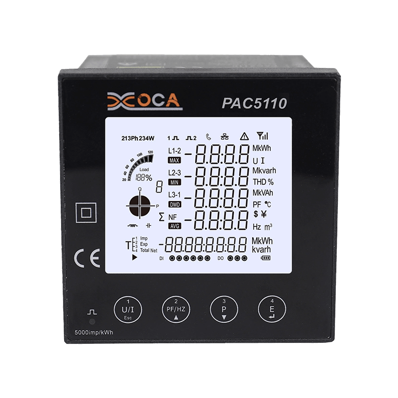 PAC5110 Trefase digital LCD elektrisk panelstrømmåler