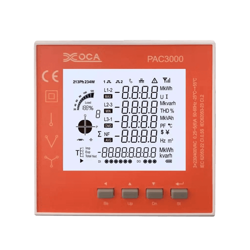 PAC3100 Smart Digital LCD WiFi elektronisk strømmåler